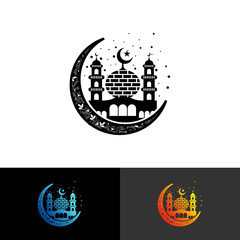 Mosque logo symbol or icon template Design Vector, Emblem, Concept Design, Creative Symbol