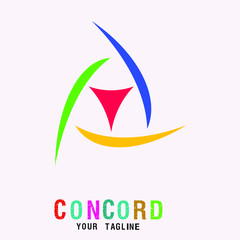 abstract business logo, triangle symbol