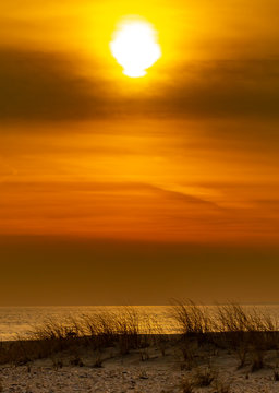 Sunset Colors At Lido Beach In Long Island, New York