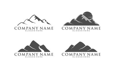 Fototapeta na wymiar Mountain icon set template vector logo