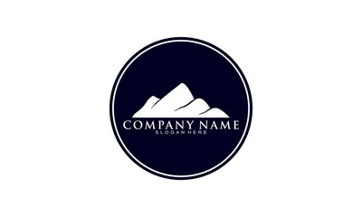 Mountain simple modern silhouette vector logo