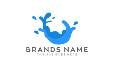 Water simple illustration logo design