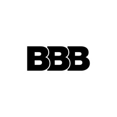 Letter BBB simple logo icon design vector