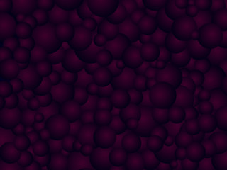 Bubbly background with dark purple colored balls in different sizes