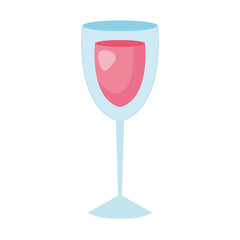 cup glass with wine isolated icon
