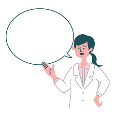 白衣　女性　女医　説明　解説