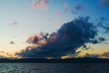 夕暮れ　海　空　素材