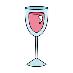 cup glass with wine isolated icon