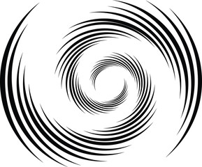  Digital image with a psychedelic stripes Wave design black and white. Optical art background. Texture with wavy, curves lines. Vector illustration