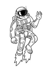spaceman which flying up design