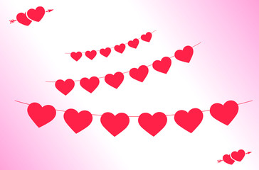valentines day card with hearts