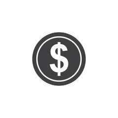 Obraz premium dollar icon, dollar coin icon