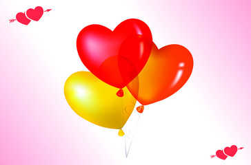 balloons in shape of heart