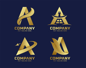 letter initial a logo collection 