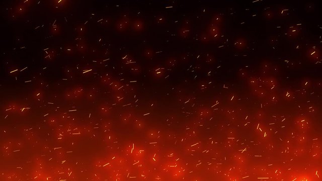 火の粉が舞うイメージ