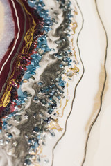 abstract resin geode art