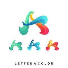 Letter a set vector premium