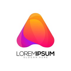 Triangle gradient logo vector