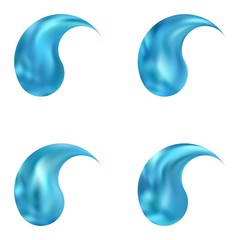 Kit of colored backgrounds with yin or yang.