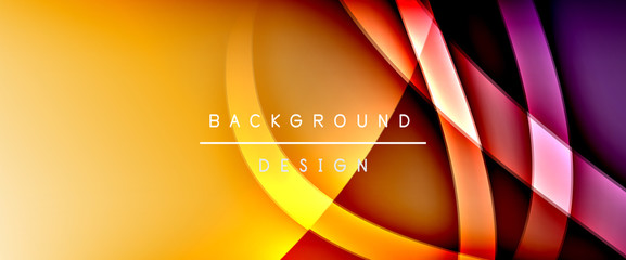 Dynamic trendy fluid color gradient abstract background with flowing wave lines. Vector Illustration