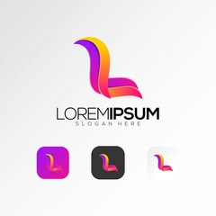 letter l vector logo premium