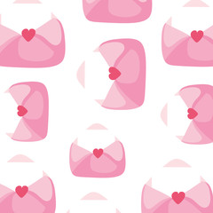 background of envelopes mail with hearts