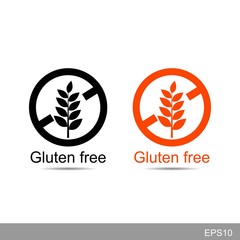 Isolated gluten free icon  on white background.vector design