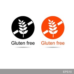 Isolated gluten free icon  on white background.vector design