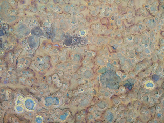 Old metal iron rust background texture / Rust corrode the steel floor until the surface of the steel swell / Iron deteriorate.