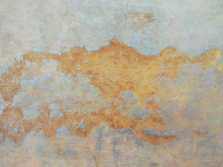 Obraz na płótnie Canvas Old metal iron rust background texture / Rust corrode the steel floor until the surface of the steel swell / Iron deteriorate.