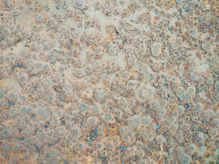 Old metal iron rust background texture / Rust corrode the steel floor until the surface of the steel swell / Iron deteriorate.