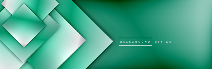 Square shapes composition geometric abstract background. 3D shadow effects and fluid gradients. Modern overlapping forms