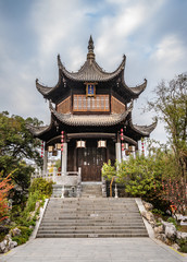 Fototapeta premium Wuyaun Gardens in China. A restored building provides tourists with a look into ancient China. 