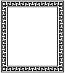 Art Deco black ornamental decorative frame. Vintage simple line frame border plaque book cover. Frame border deco vector simple line isolated. Vector illustration. EPS 10