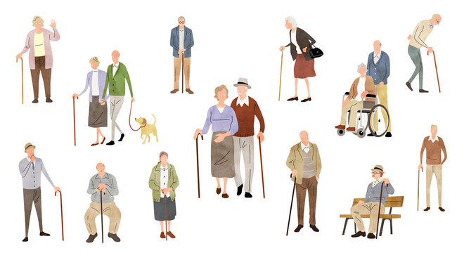 Illustration material: people, senior, lifestyle