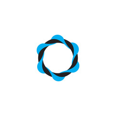 swirl curves object rotation motion symbol logo vector