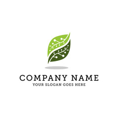 leaf abstract technology logo designs, can use for your trademark, branding identity or commercial brand