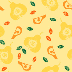 seamless vector pattern with pears