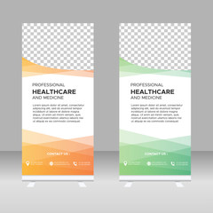 Fototapeta premium Creative gradient roll up banner templates