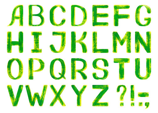 Letters of the alphabet green G Poster for Sale by