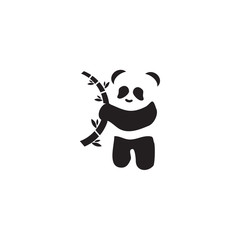 Panda icon logo design vector template