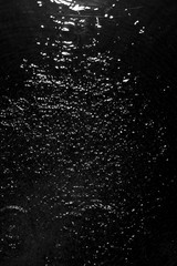 texture of water on black background, Water in night time