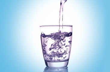 Clean water for good health. Pouring Fresh Pure Water From Pitcher Into A Glass. Health And Diet Concept. Lifestyle Healthcare And Beauty.