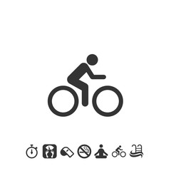 cycling icon vector for website and graphic design