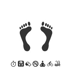 Fototapeta na wymiar feet icon vector for website and graphic design
