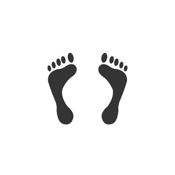 feet icon vector for website and graphic design