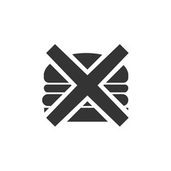 no burger icon vector for website and graphic design