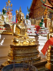 religious sculpture in temple area in chiang mai, Thailand