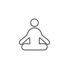 yoga meditate icon vector for website and graphic design