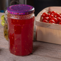 cucumber tomatoes cherry tomato jam canned corinichon